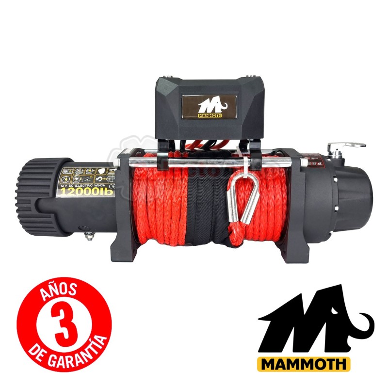 EWR12000IN WINCH MAMMOTH 12.000Lbs 5.400kg 12v CABLE SINTETICO + KIT ACCESORIOS MAMMOTH - 1